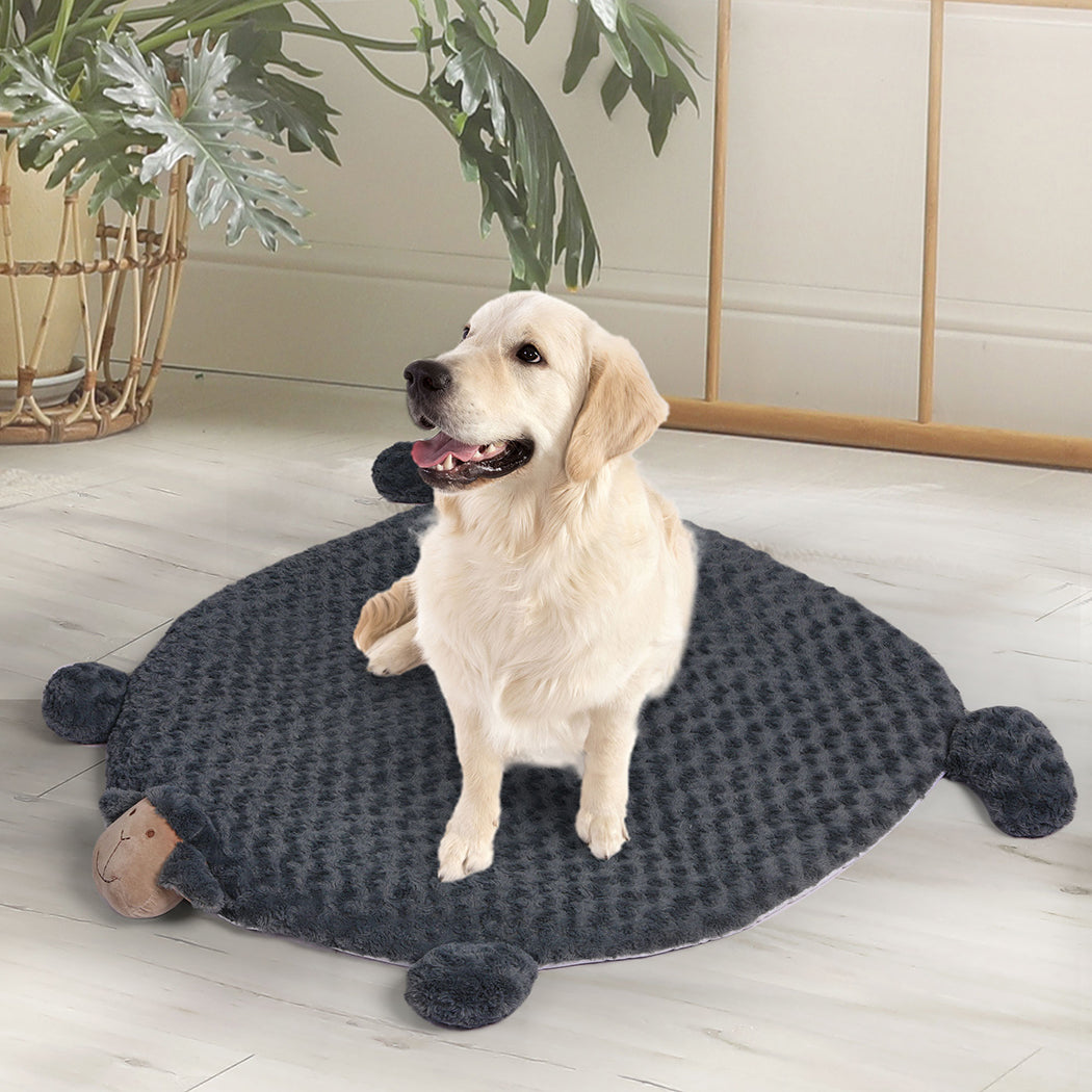 LARGE Dog Beds Pet Calming Squeaky - Charcoal