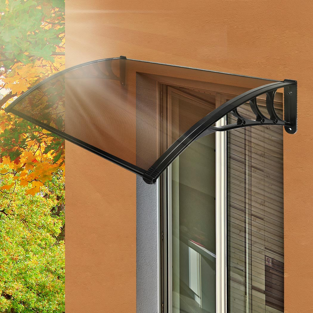 Mountview Window Door Awning Outdoor 1M x 1.5M Brown 1x1.5M