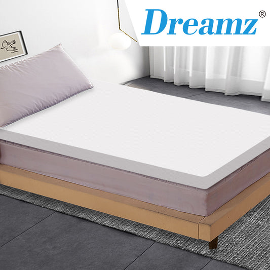 SINGLE 7cm Memory Foam Bed Mattress - White