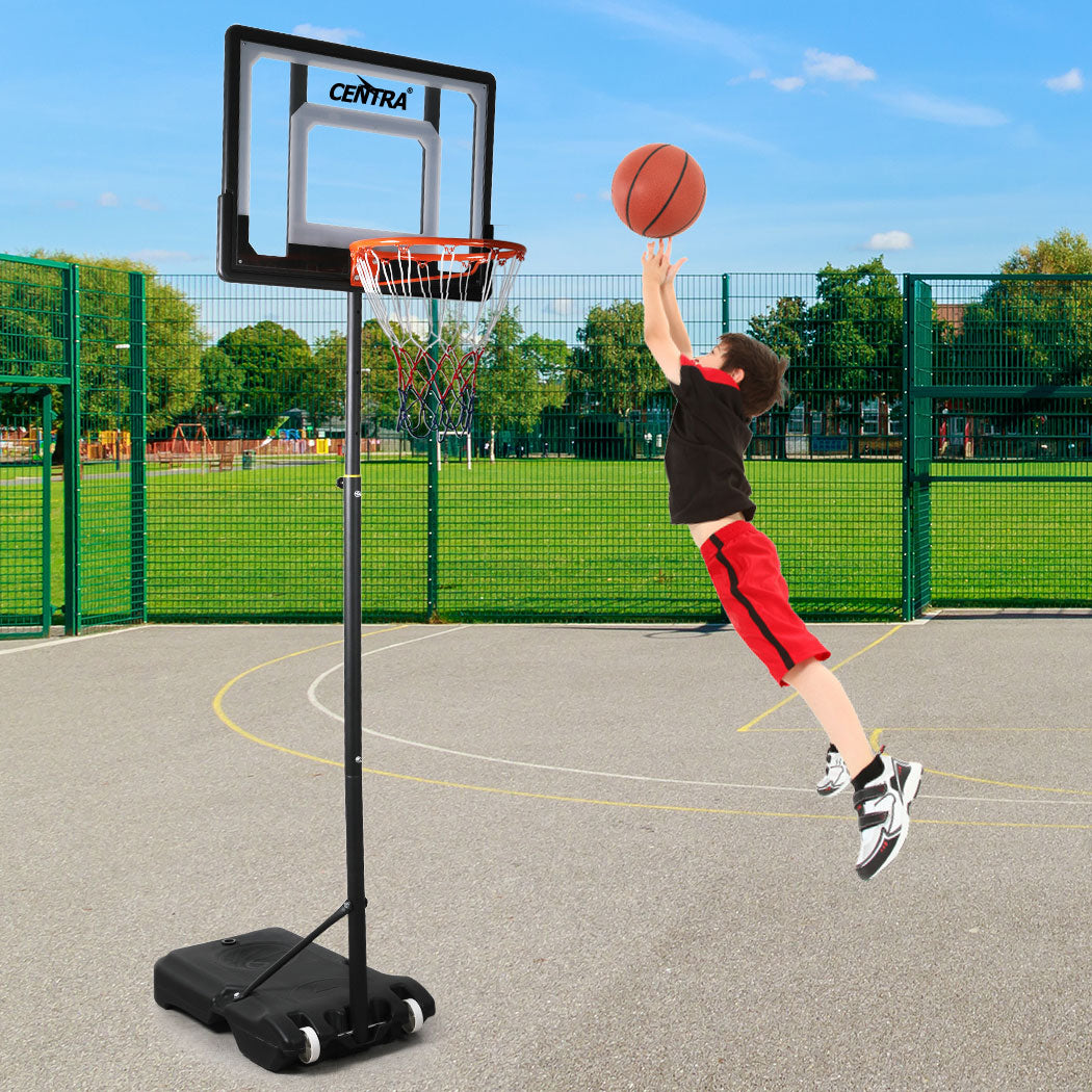 Basketball Stand Hoop System Ring Portable 2.1M Adjustable Height Kids In Ground