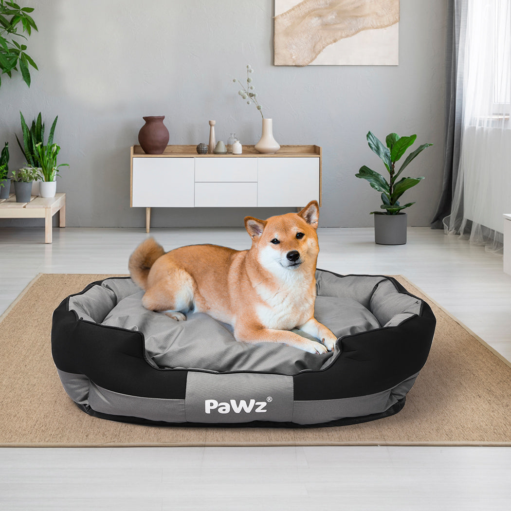 MEDIUM Dog Beds Waterproof Pet Calming - Grey