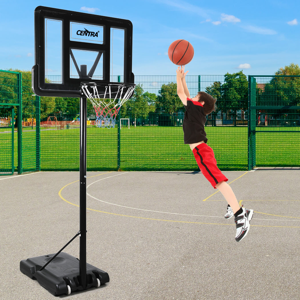 Basketball Hoop Stand System Portable 3.05M Height Adjustable Net Ring In Ground