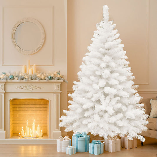 7ft 2.1m 900 Tips White Christmas Tree