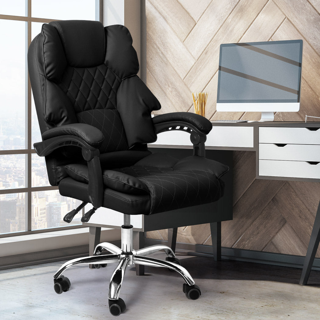 Levede Gaming Chair Office Computer Black No Footrest
