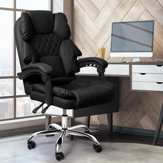 Levede Gaming Chair Office Computer Black No Footrest