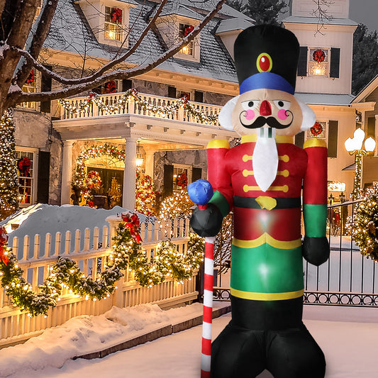 Nutcracker Soldier Christmas Inflatable Xmas Decorations - 2.4M