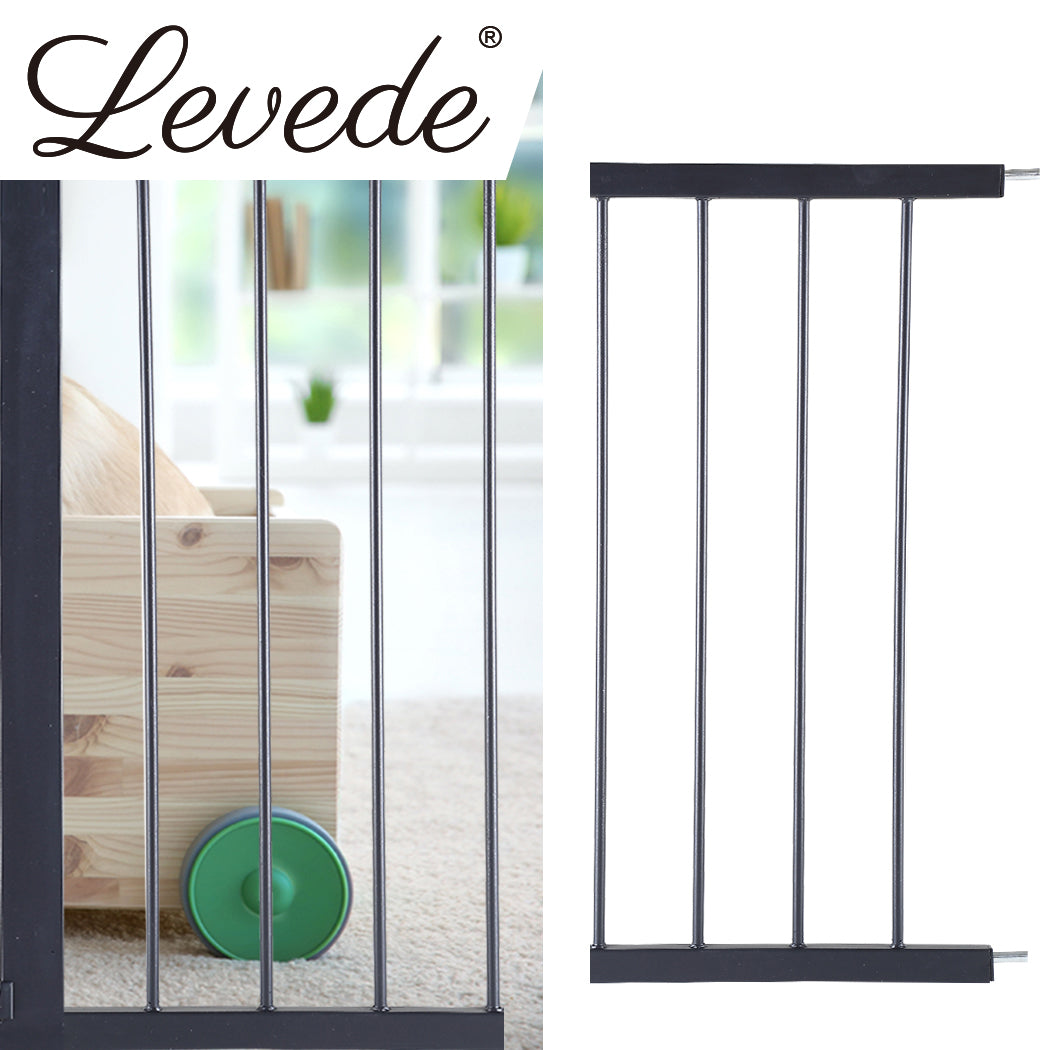 Baby Kids Safety Security Gate Stair Barrier Doors Extension Panels 30cm Black