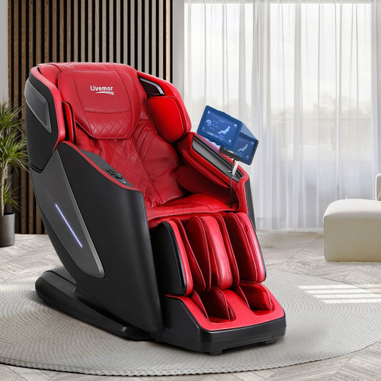 Baldur 4D Massage Chair Electric Recliner Home Massager - Red