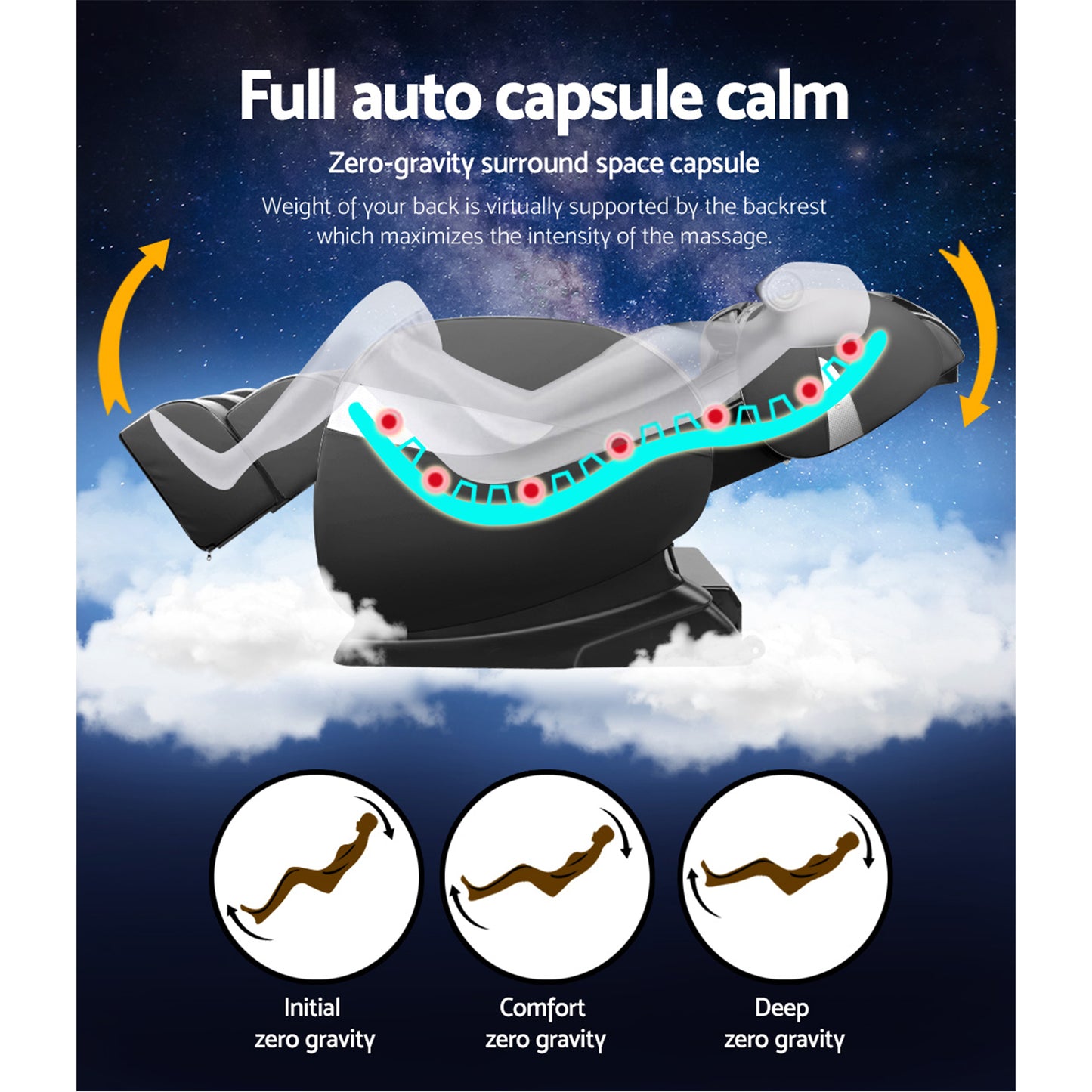 150W Electric Massage Chair - Black