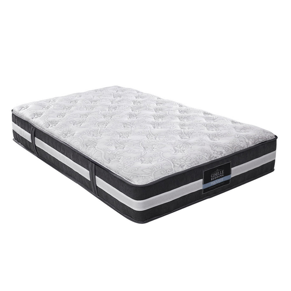 Apache Bed & Mattress Package with 30cm Mattress with Trundle Bed - Black King Single