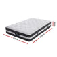 Apache Bed & Mattress Package with 30cm Mattress with Trundle Bed - Black King Single