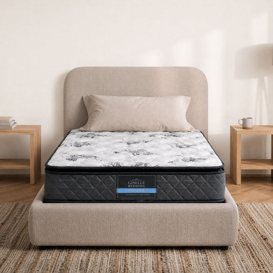Zaire 24cm Thick Pillow Top Spring Mattress - Single