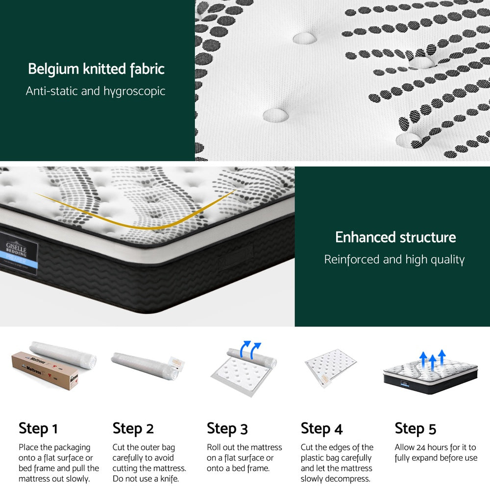 Factory Buys 32cm Mattress Euro Top Super - Super King