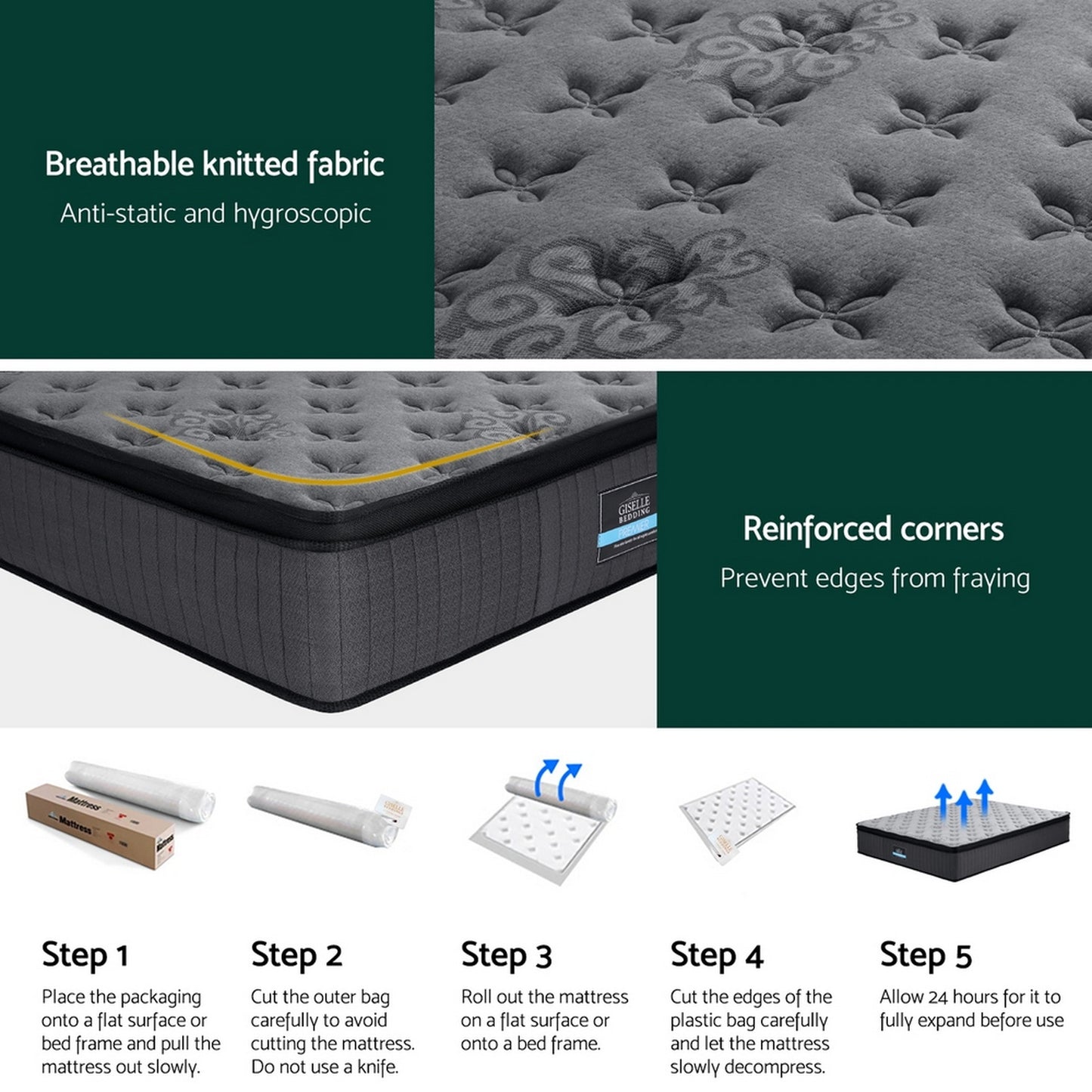 Zayden 34cm Mattress - King