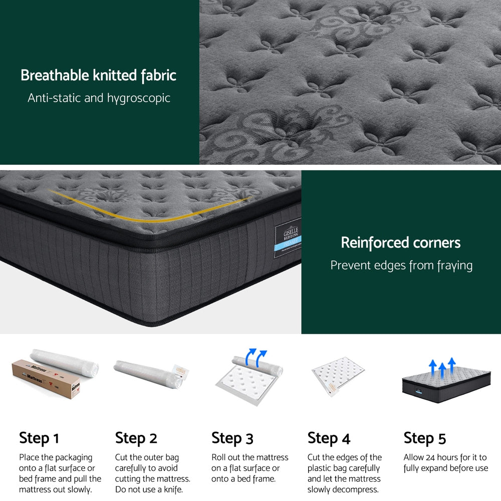 Zayden 34cm Euro Top Mattress - King Single