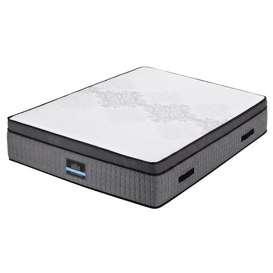 Amias 37cm Mattress 4-in-1 Adjustable Firmness Cooling Gel Memory Foam Dual-Zone Flippable - King