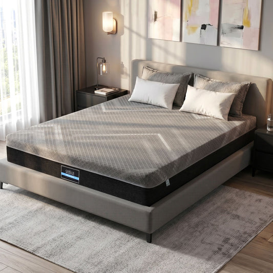 Bodin 26cm Mattress Firm Pocket Spring Dual Edge Support Dark Grey - King