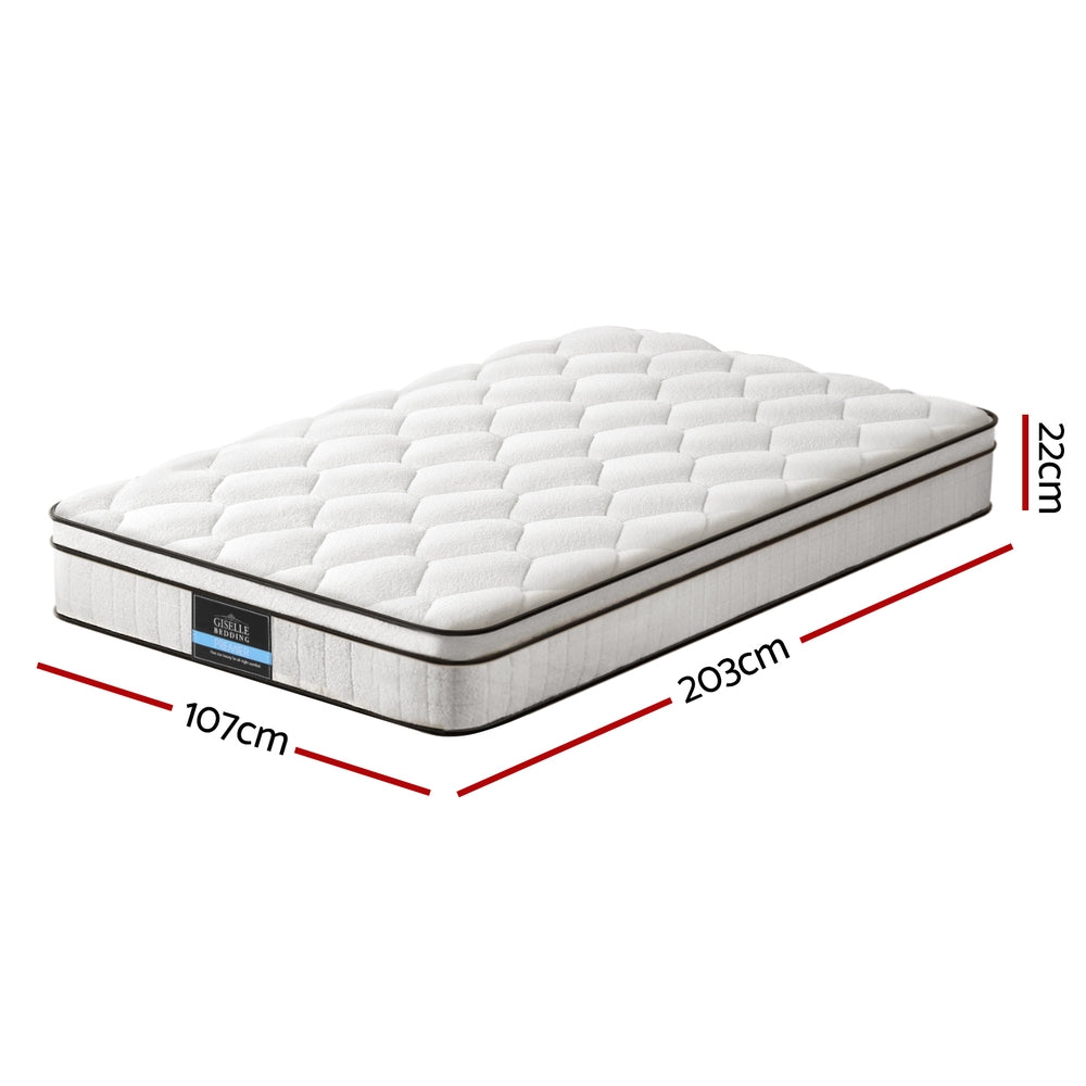 Mireya 22cm Thick Euro Top Pocket Spring Mattress - King Single