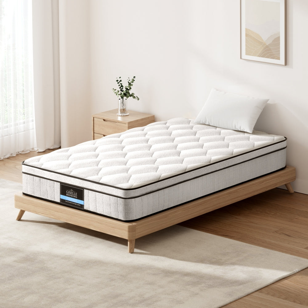 Mireya 22cm Thick Euro Top Pocket Spring Mattress - King Single