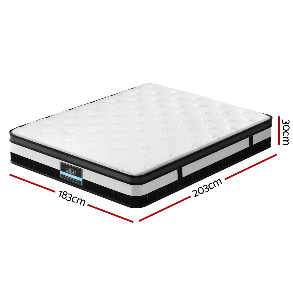 Saffira 30cm Thick Euro Top Pocket Spring Mattress - King