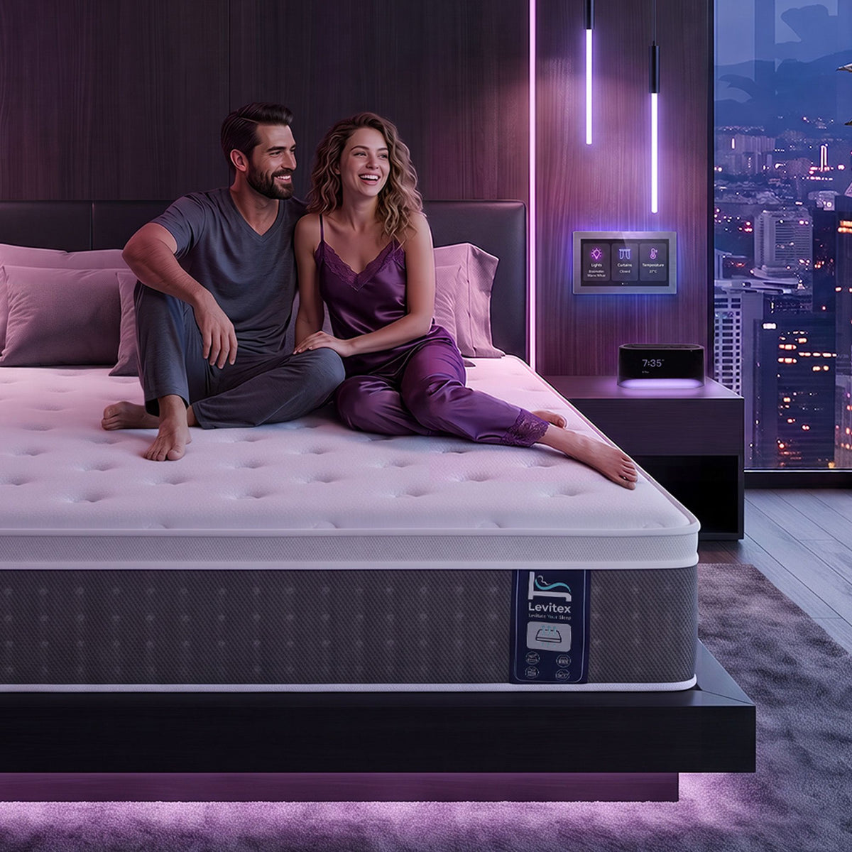 Afton 30cm Mattress Lumbar Support 5-Zone Pocket Springs Cooling Gel Memory & Egg-Crate Foam - Queen