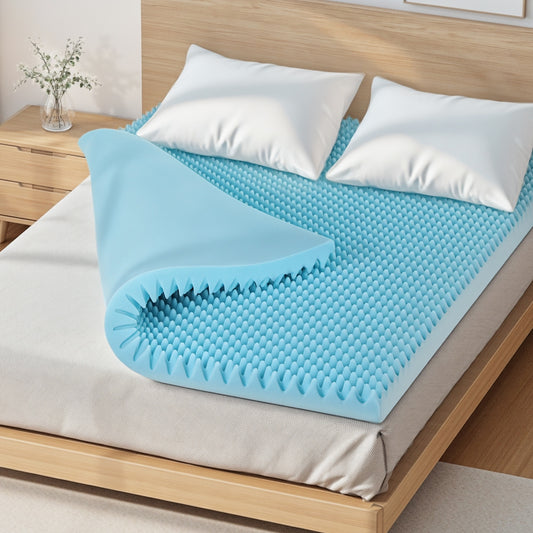 Double Giselle 8cm Memory Foam Mattress Topper Gel Egg Crate Foam Bamboo