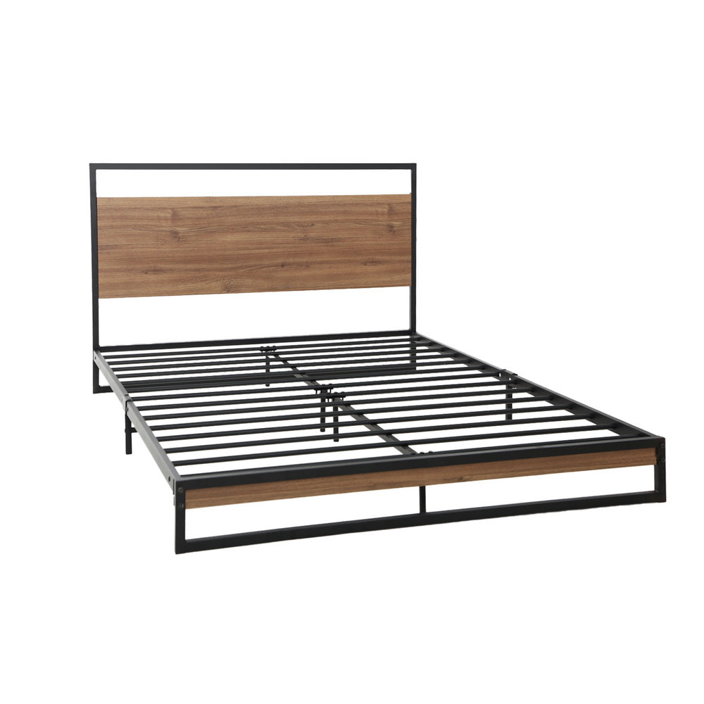 Florence Metal Bed Frame Base Platform - Black King Single