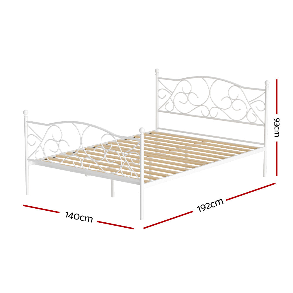 Euclase Bed & Mattress Package with 32cm Mattress - White Double