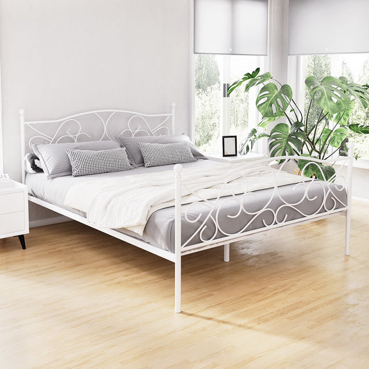 Medina Metal Bed Frame - White Queen