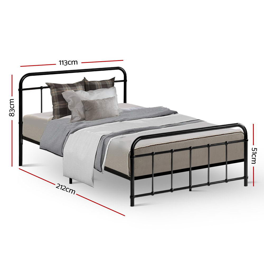 Jupiter Bed & Mattress Package - Black King Single