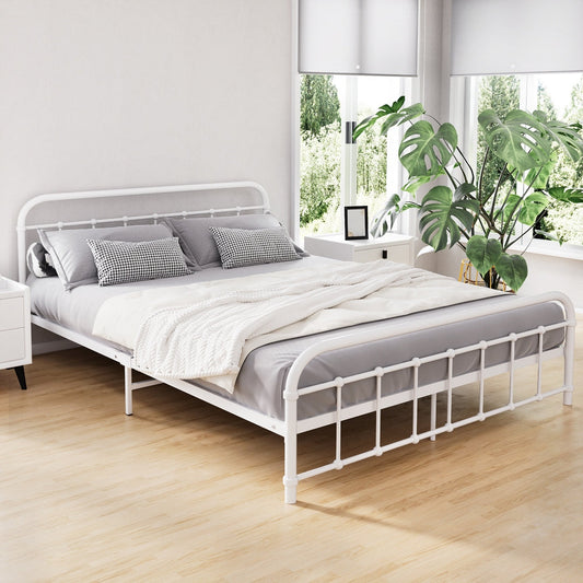 Jupiter Bed & Mattress Package - White Queen