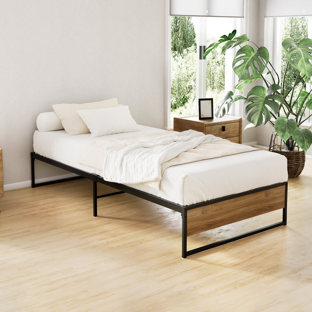 Bronzite Bed & Mattress Package - Black Single