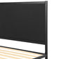 Alma Metal Bed Frame Fabric with Headboard - Black King Single