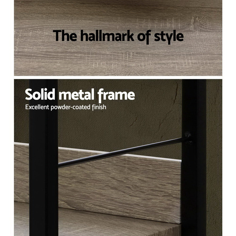 Artiss Bookshelf 4 Tiers - Noe Black And Oak