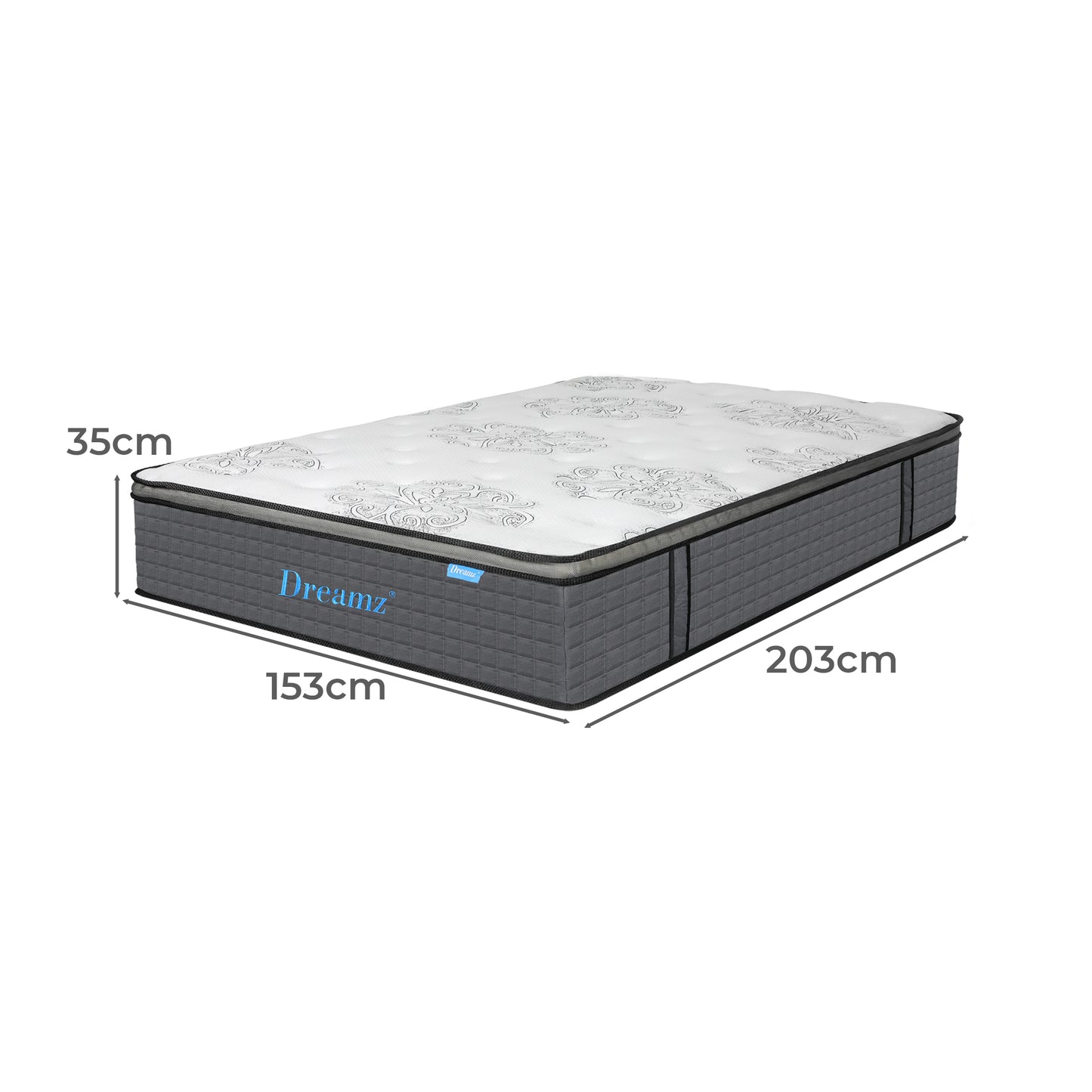 Ysabel 35cm Spring Mattress Bed Pocket Egg - Queen