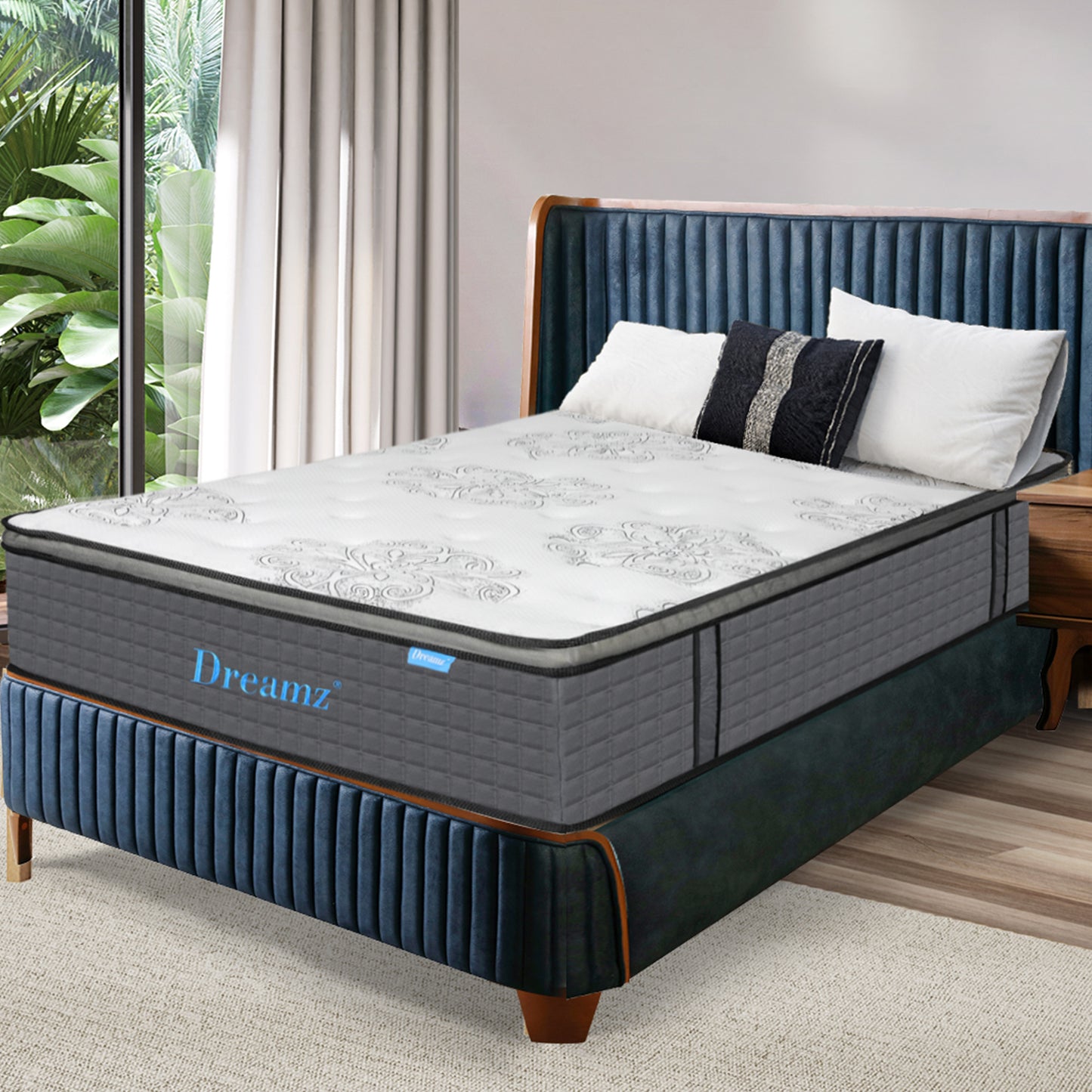 Ysabel 35cm Spring Mattress Bed Pocket Egg - Queen