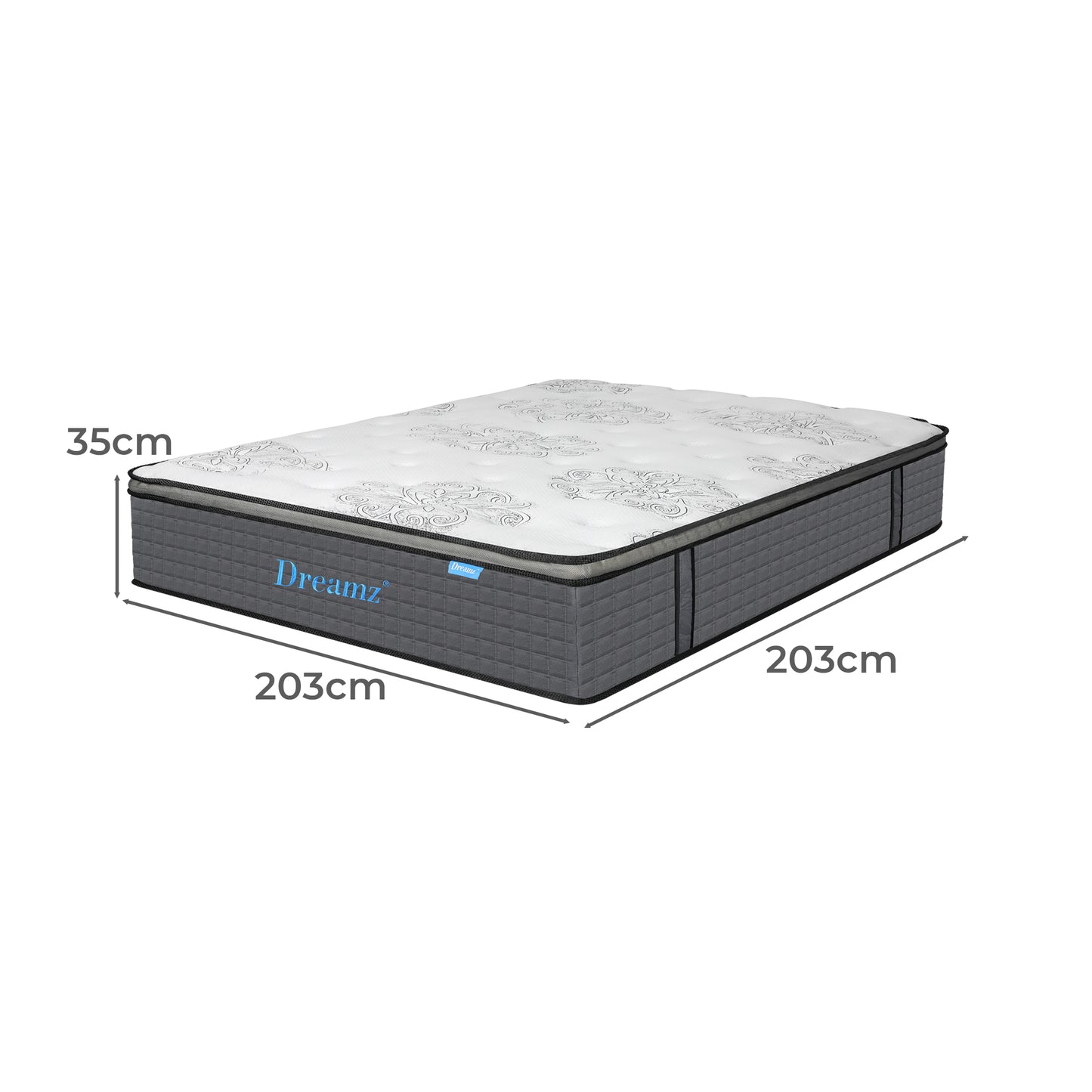 Ysabel 35cm Spring Mattress Bed Pocket Egg - Super King