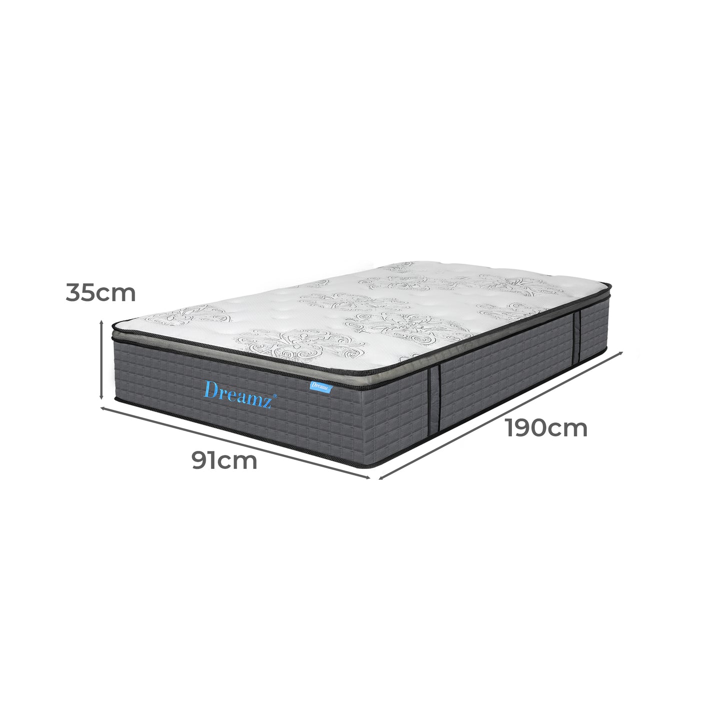 Ysabel 35cm Spring Mattress Bed Pocket Egg - Single