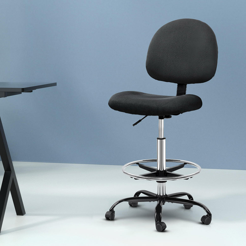 Office Chair Veer Drafting Stool Fabric Chairs Black Online in
