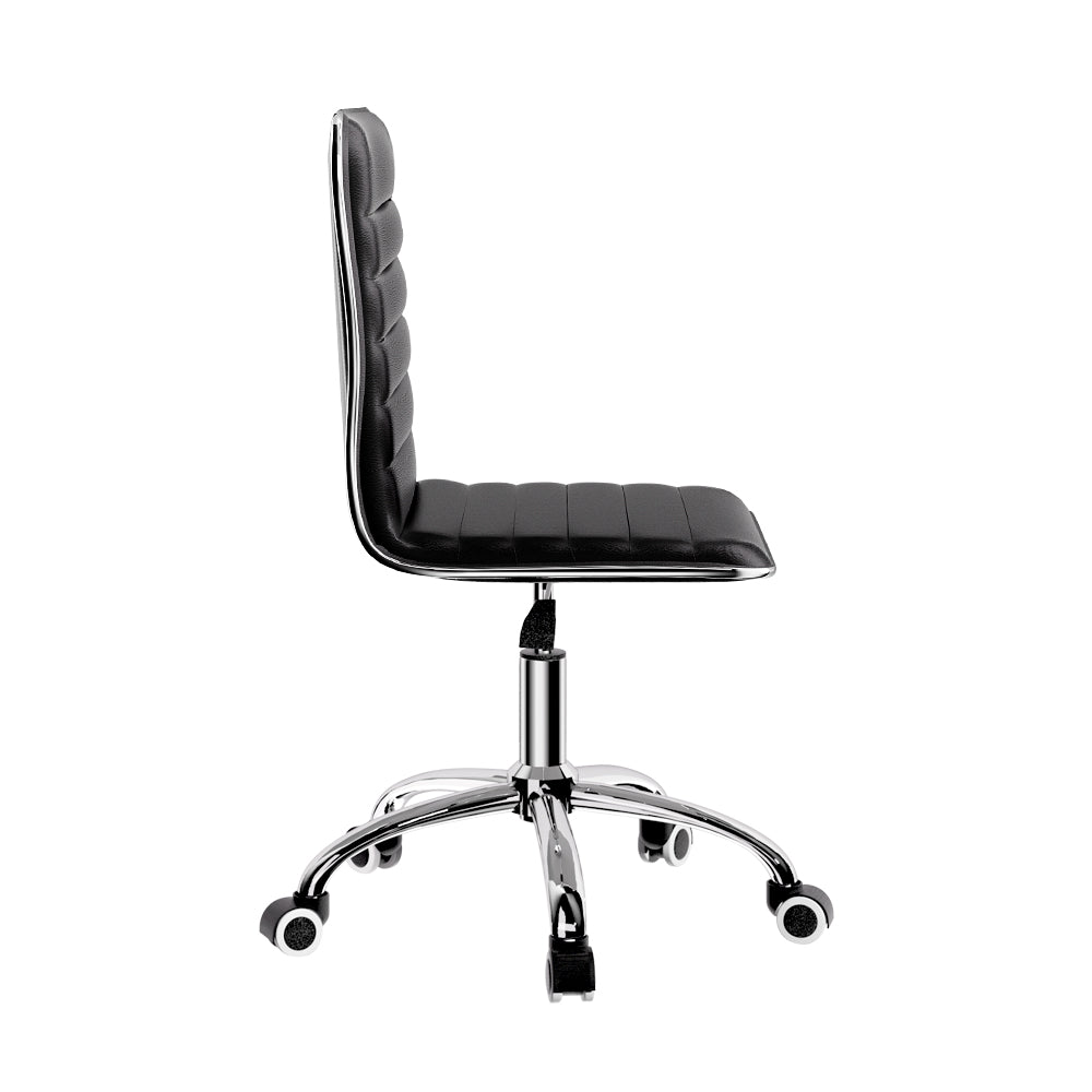 Artiss Office Chair Conference Chairs Pu Leather Low Back Black