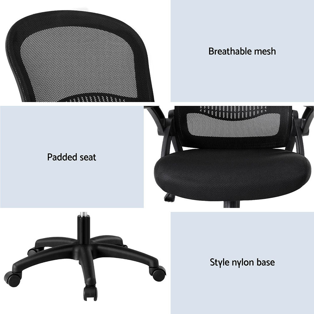 Set of 2 Artiss Mesh Office Chair Computer Gaming Desk Chairs Work Study Mid Back