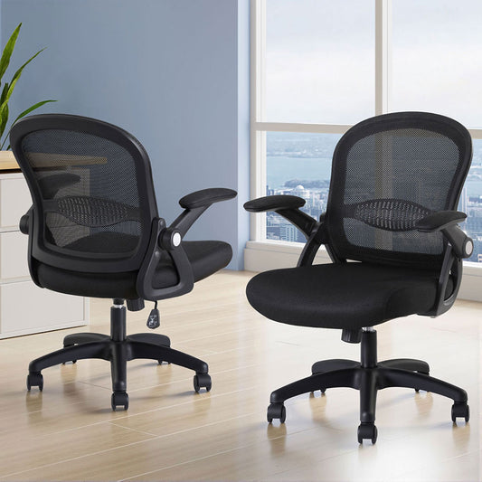 Set of 2 Artiss Mesh Office Chair Computer Gaming Desk Chairs Work Study Mid Back