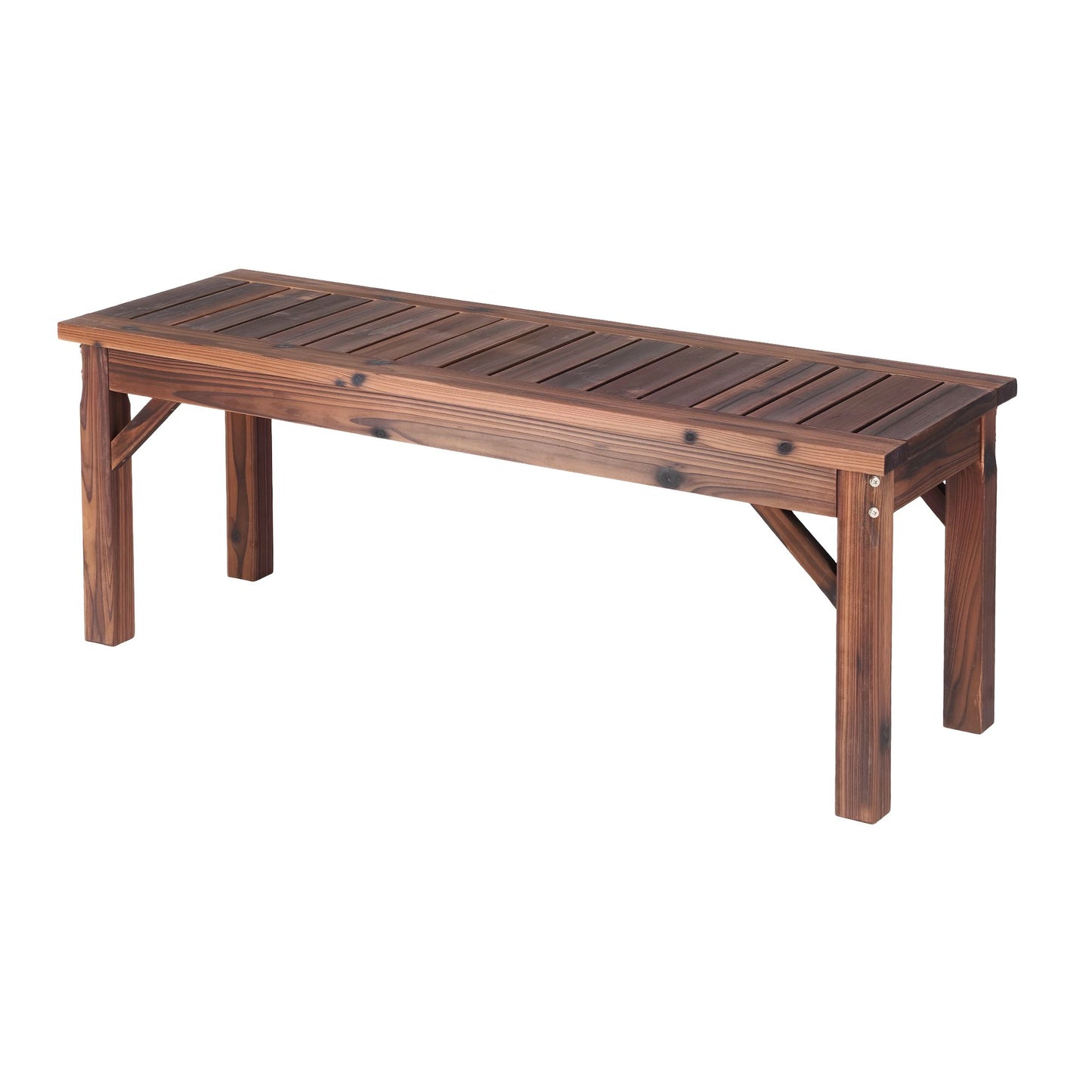 Garden Benches Garden Seating Backless Timber Seat 120cm Brown