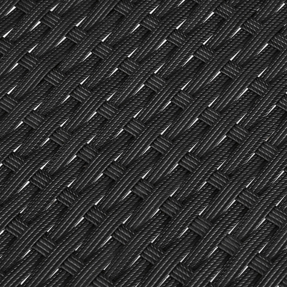 Kenneth Set of 2 Outdoor Dining Chairs Patio Furniture Rattan Lounge Chair XL - Black