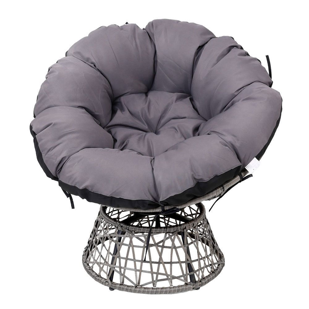 Outdoor Chairs Outdoor Furniture Papasan Chair Wicker Patio Garden - Grey