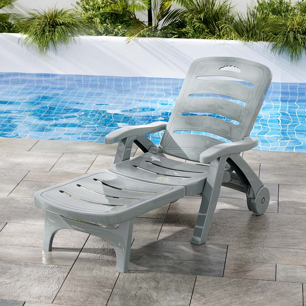 Folding Lounge Heavy Duty Sun Loungers Uk Neo Set Of Cream Folding
