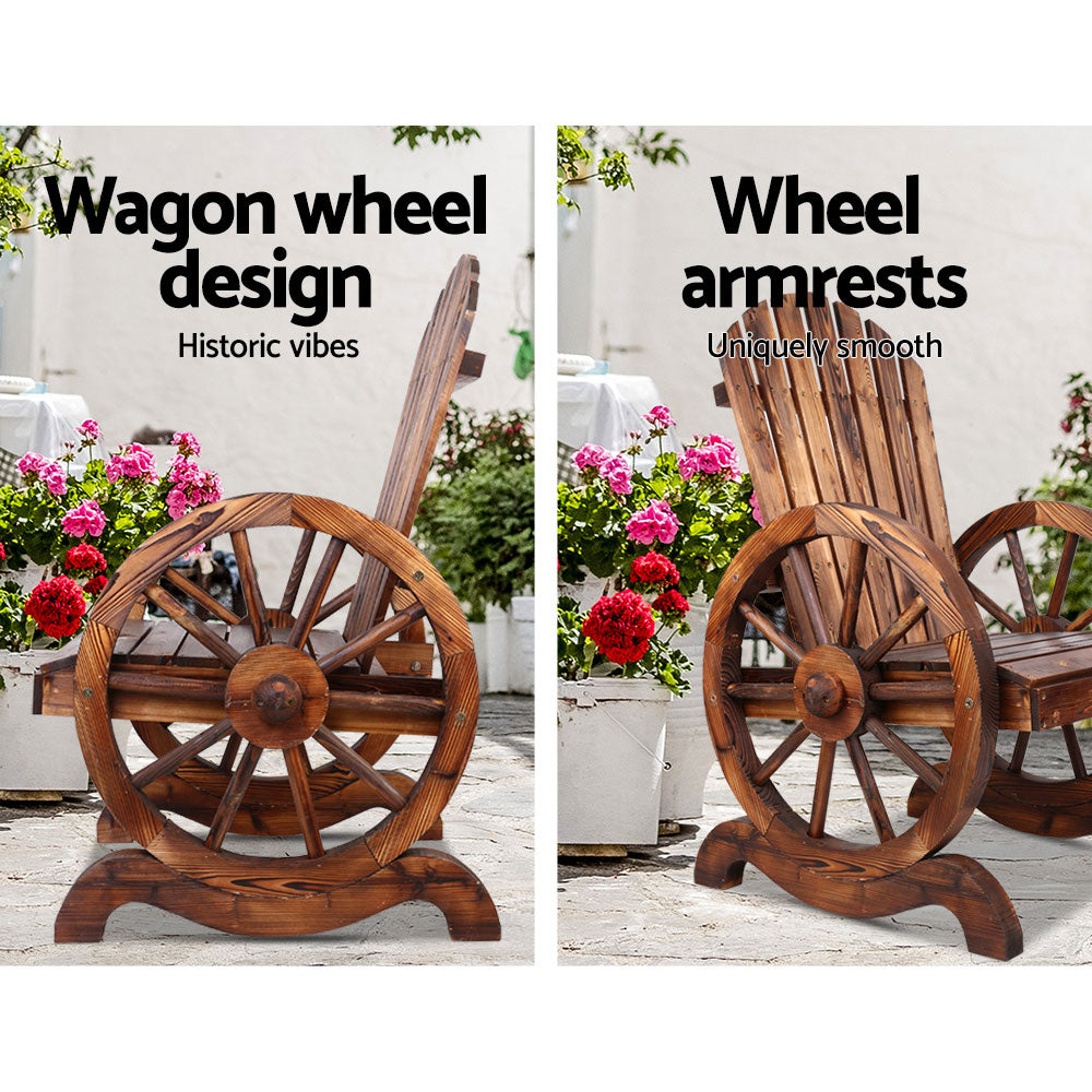 Celestia Wooden Wagon Chair Outdoor - Brown