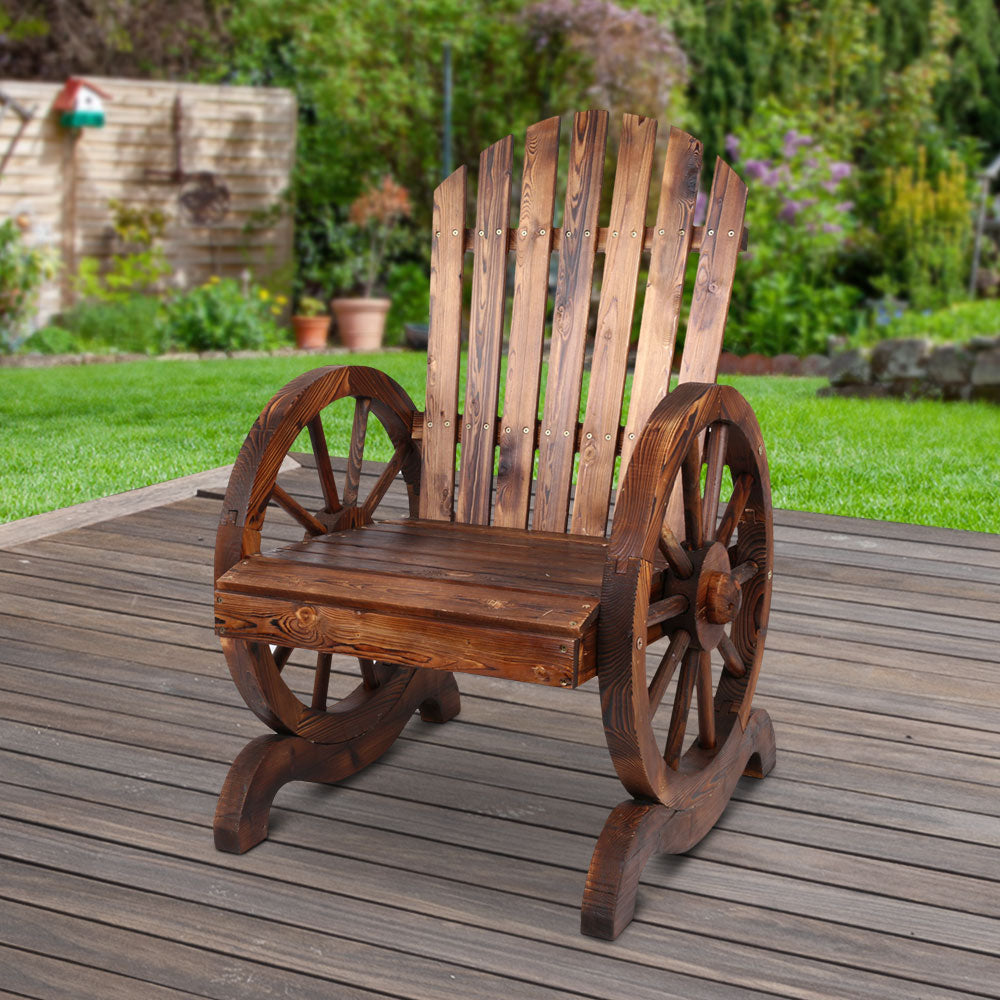 Celestia Wooden Wagon Chair Outdoor - Brown