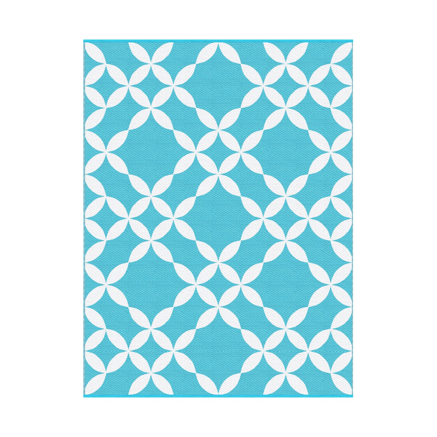 Chval 274x366cm 274x366cm Outdoor Rugs Large Carpet Reversible Area Mat PP Dual-Sided Patio Rug Light Blue Light Blue