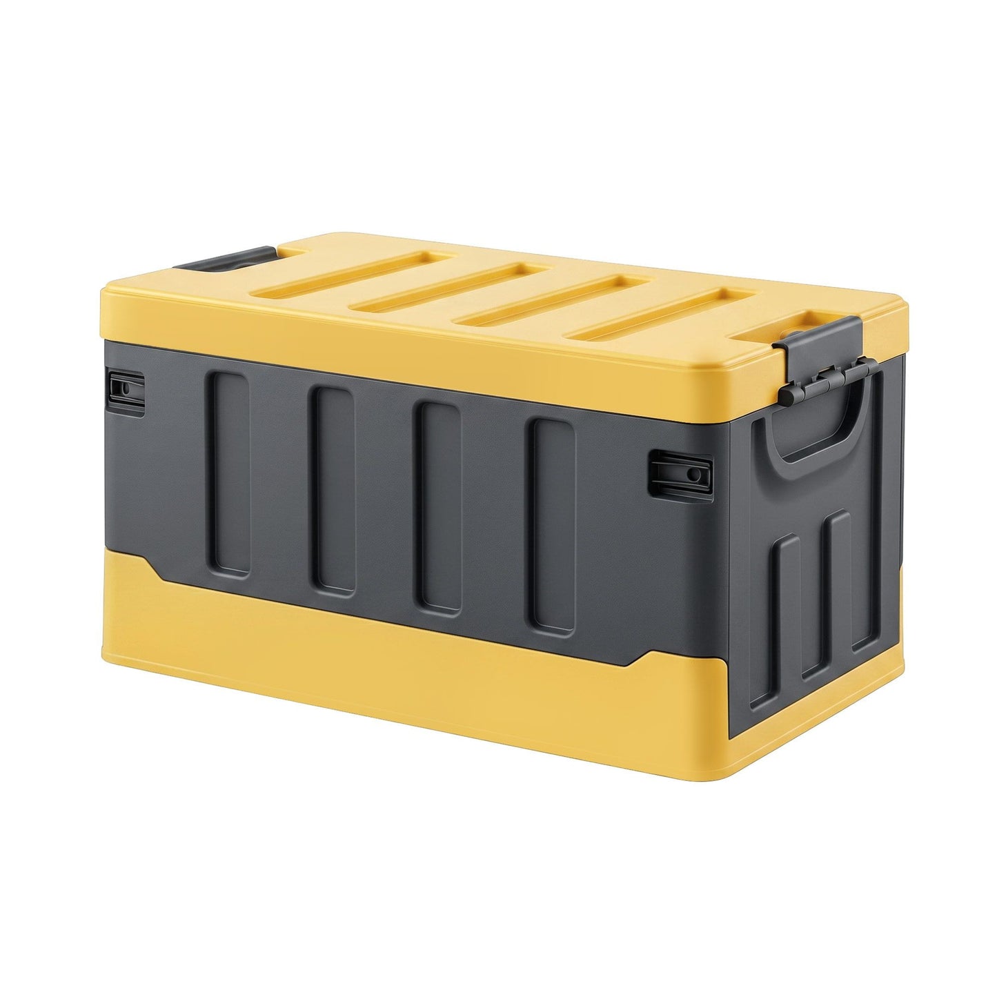Collapsible Outdoor Storage Box 60L Stackable Folding Camping Organizer Yellow